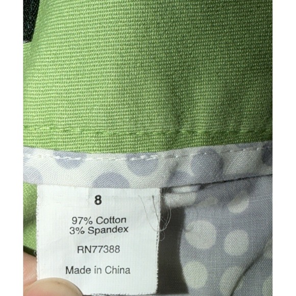 J. Crew Womens Capri Pants Size 8 Green Stretch Favorite Fit 32x18 - Picture 4 of 4